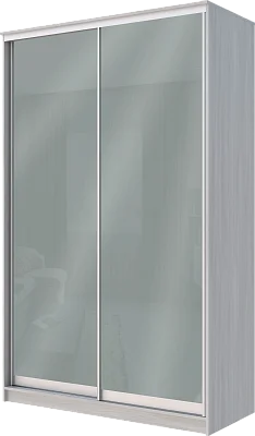 картинка 2-х дверный шкаф купе с цветной пленкой Средне-Серый №074 2300 1362 620 от магазина КУПИ КУПЕ